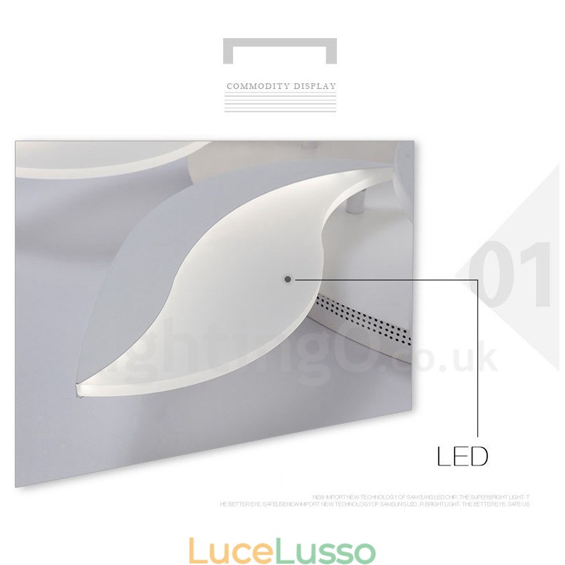Lampadario moderno contemporaneo integrato a 5 luci