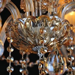 Lampadario in cristallo tradizionale classico in vetro 6 luci