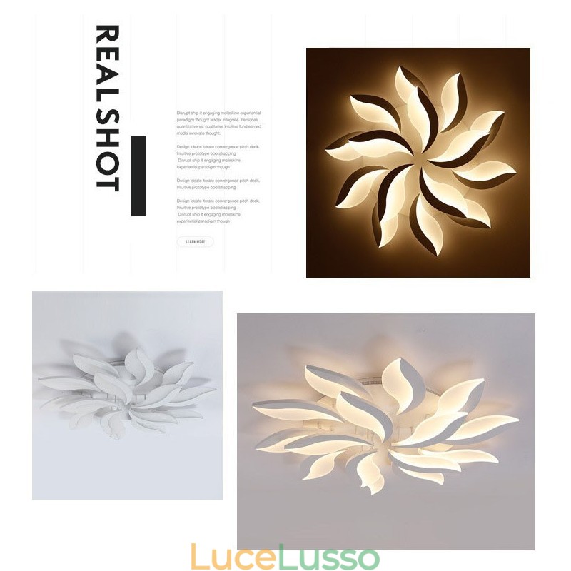 Lampadario moderno contemporaneo integrato da 15 luci da 128 W