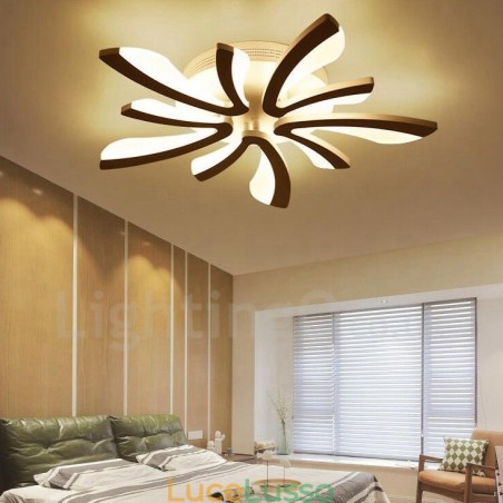 Lampadario moderno contemporaneo integrato a 5 luci Lampadario moderno contemporaneo integrato a 5 luci