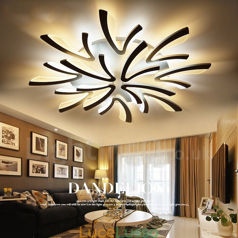 Lampadario moderno contemporaneo integrato a 12 luci