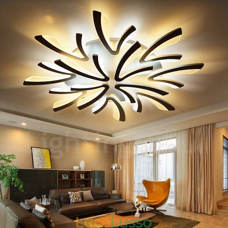 Lampadario moderno contemporaneo integrato a 12 luci
