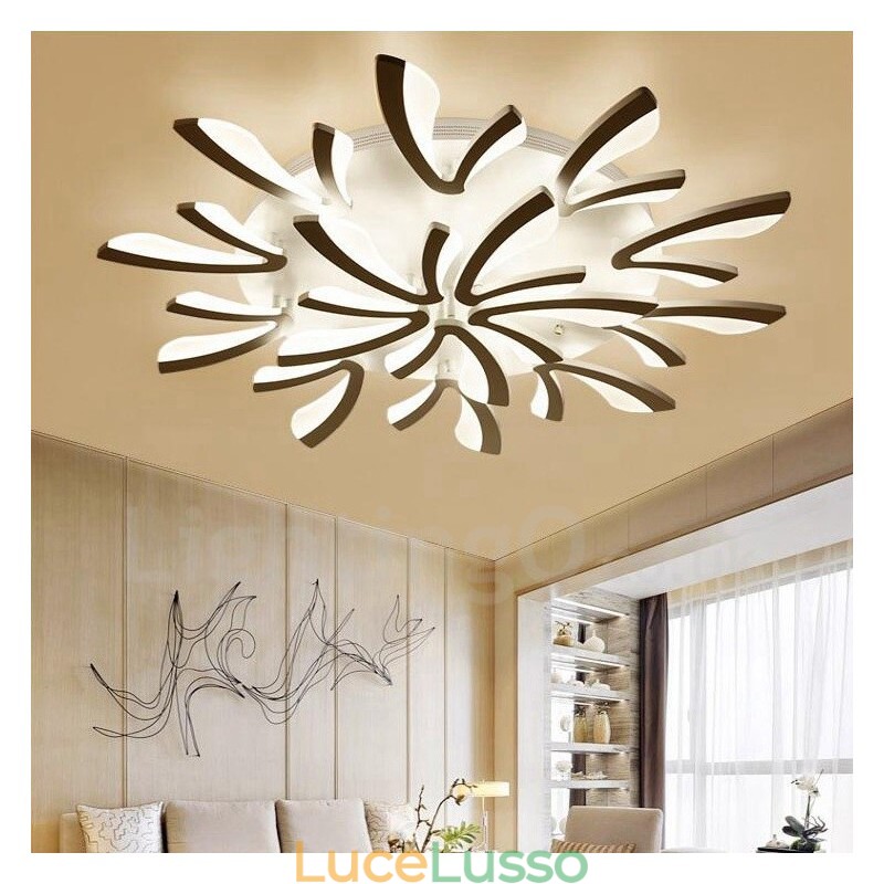 Lampadario moderno contemporaneo integrato da 15 luci