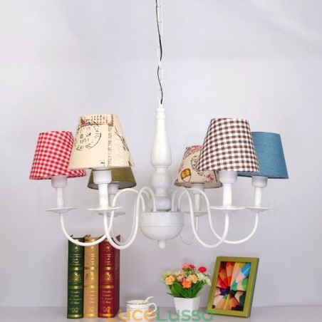 Lampadario tradizionale classico in metallo integrato Lampadario tradizionale classico in metallo integrato