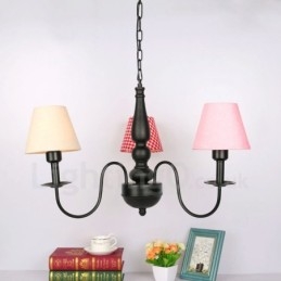 Lampadario tradizionale classico in metallo integrato a 3 luci