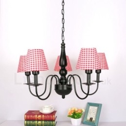 Lampadario in metallo integrato in stile mediterraneo