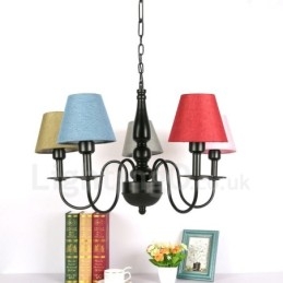 Lampadario in metallo integrato in stile mediterraneo