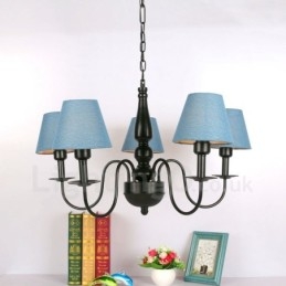 Lampadario in metallo integrato in stile mediterraneo
