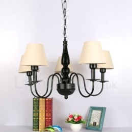 Lampadario in metallo integrato in stile mediterraneo