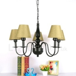Lampadario in metallo integrato in stile mediterraneo