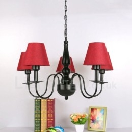 Lampadario in metallo integrato in stile mediterraneo