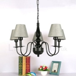 Lampadario in metallo integrato in stile mediterraneo