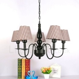 Lampadario in metallo integrato in stile mediterraneo