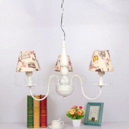 Lampadario tradizionale classico in metallo integrato