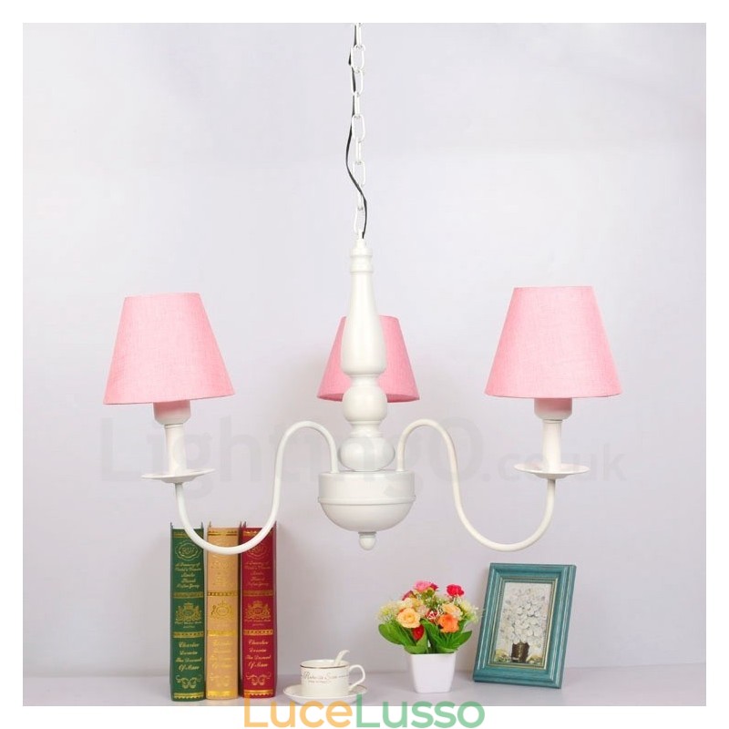 Lampadario tradizionale classico in metallo integrato