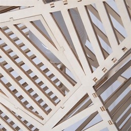 Lampadario vintage in legno a cinque punte con stella