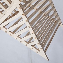 Lampadario vintage in legno a cinque punte con stella