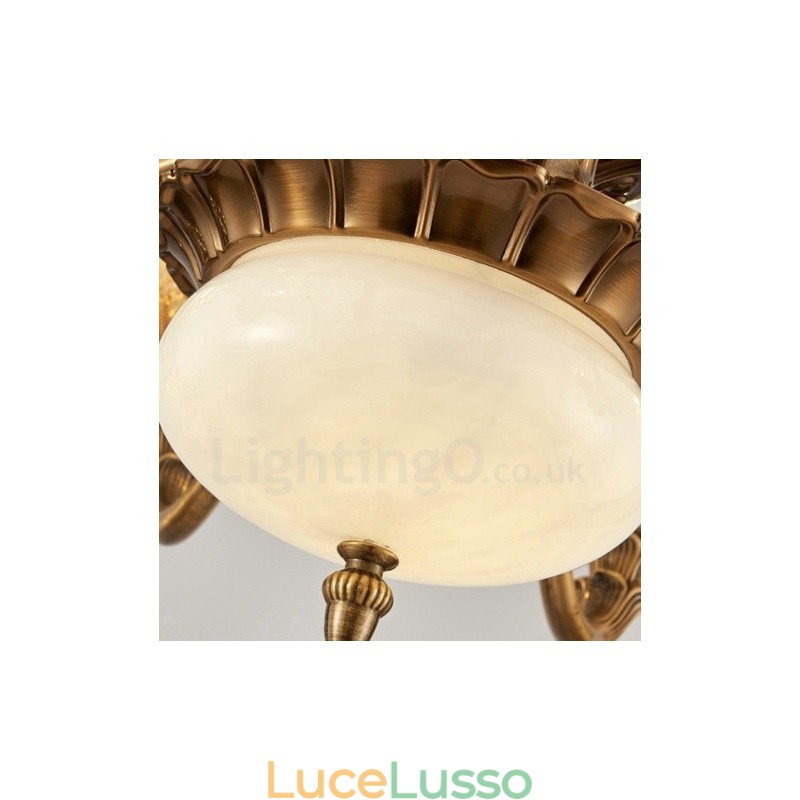 Lampadario tradizionale classico in metallo integrato a 15 luci