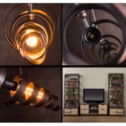 Lampada in ferro retrò, lampadario moderno minimalista in stile industriale