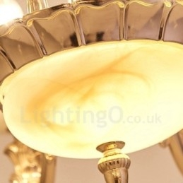 Lampadario tradizionale classico in metallo integrato a 15 luci