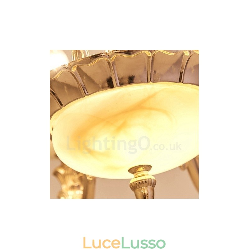 Lampadario tradizionale classico in metallo integrato a 15 luci