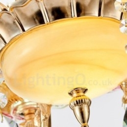 Lampadario tradizionale classico in metallo integrato a 8 luci