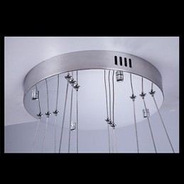 Lampada a sospensione moderna illuminazione bianco caldo tre anelli D204060 trasparente K9 grandi luci da soffitto in cristallo