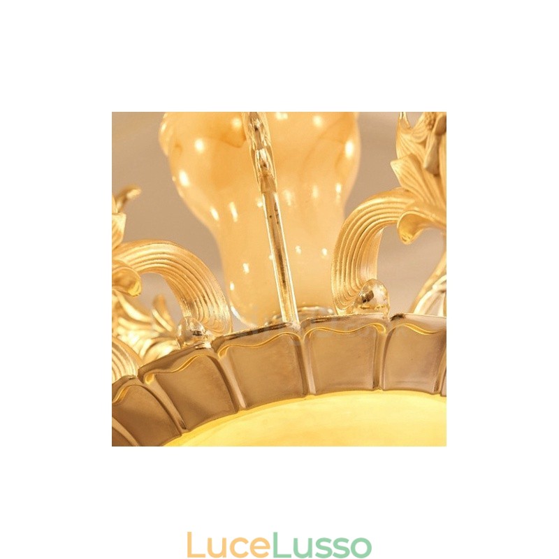 Lampadario tradizionale classico in metallo integrato a 15 luci