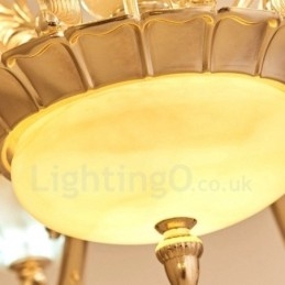 Lampadario tradizionale classico in metallo integrato a 15 luci