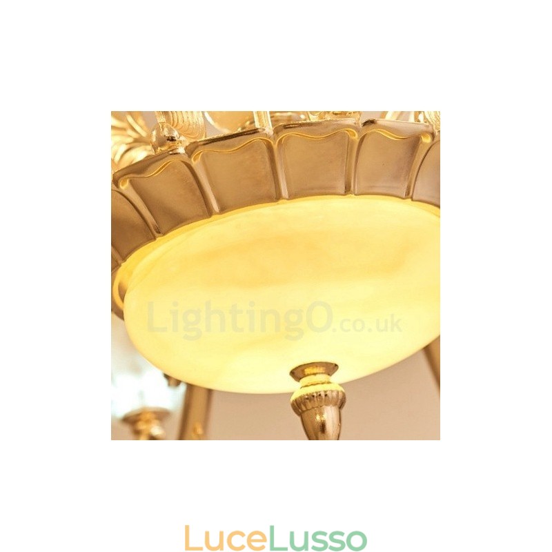 Lampadario tradizionale classico in metallo integrato a 15 luci
