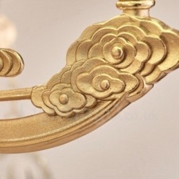 Lampadario di lusso tradizionale classico integrato in metallo a 6 luci