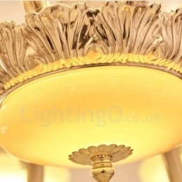 Lampadario di lusso tradizionale classico integrato in metallo a 6 luci