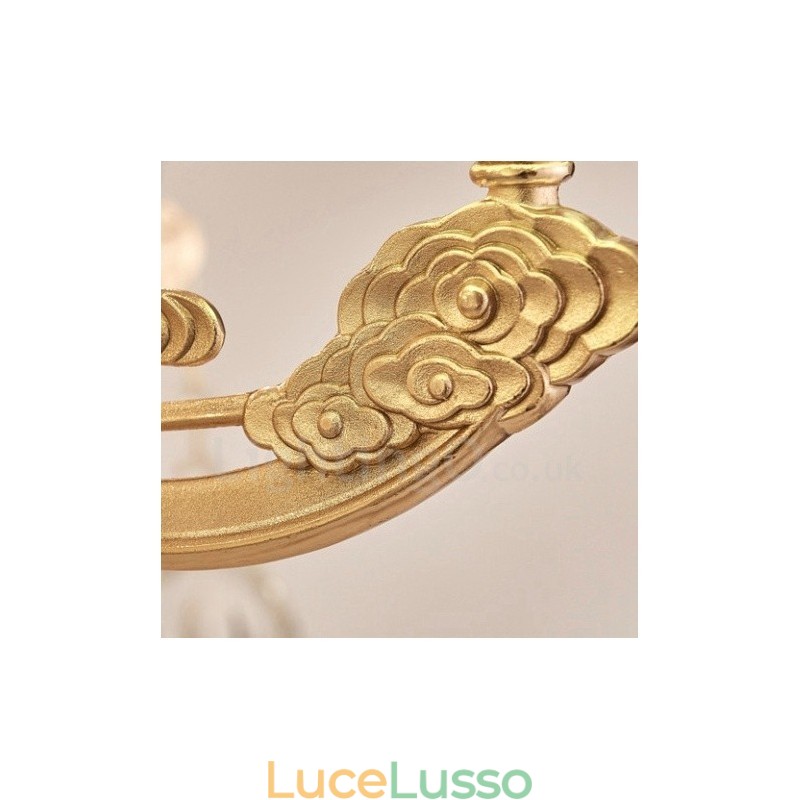 Lampadario tradizionale classico in metallo integrato a 8 luci