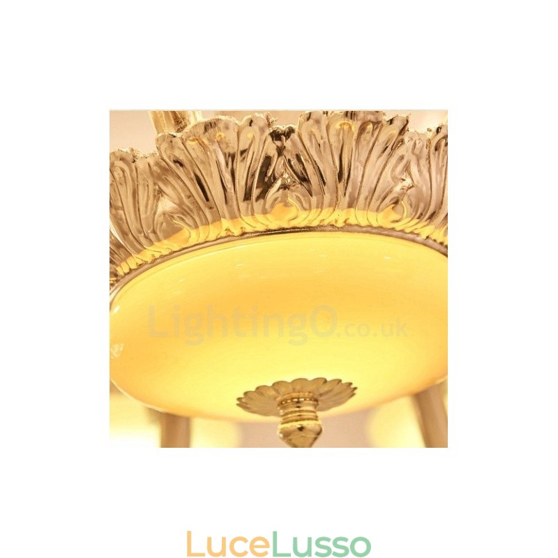 Lampadario tradizionale classico in metallo integrato a 8 luci
