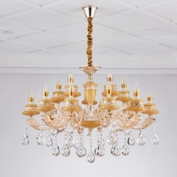 Lampadario tradizionale classico in metallo integrato a 15 luci