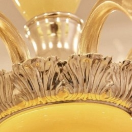 Lampadario tradizionale classico in metallo integrato a 15 luci