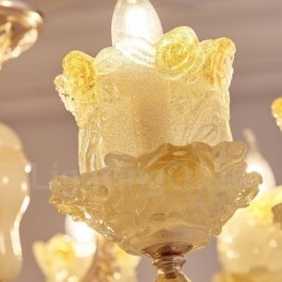 Lampadario tradizionale classico in metallo integrato a 15 luci