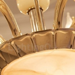 Lampadario tradizionale classico in metallo integrato a 15 luci