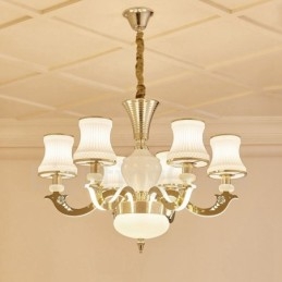 Lampadario di lusso in metallo integrato classico tradizionale a 6 luci