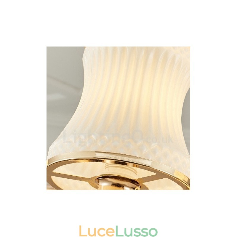 Lampadario tradizionale classico in metallo integrato a 8 luci