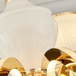 Lampadario tradizionale classico in metallo integrato a 8 luci