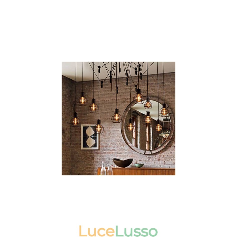 Lampada a sospensione creativa in stile americano a 12 luci
