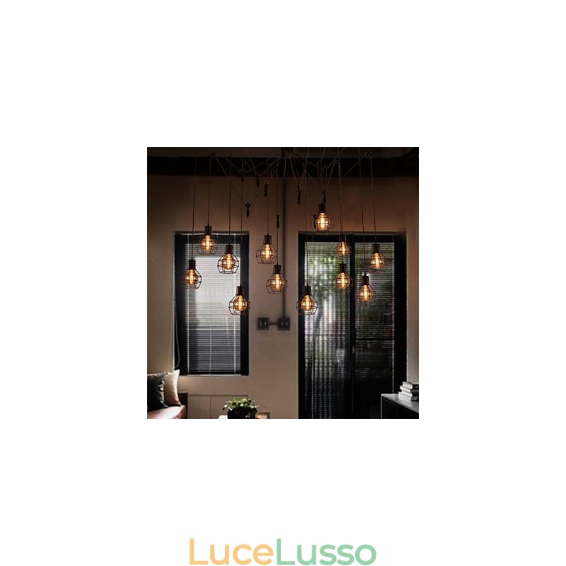 Lampada a sospensione creativa in stile americano a 12 luci