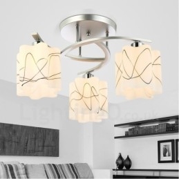 Lampadario moderno contemporaneo integrato a 3 luci