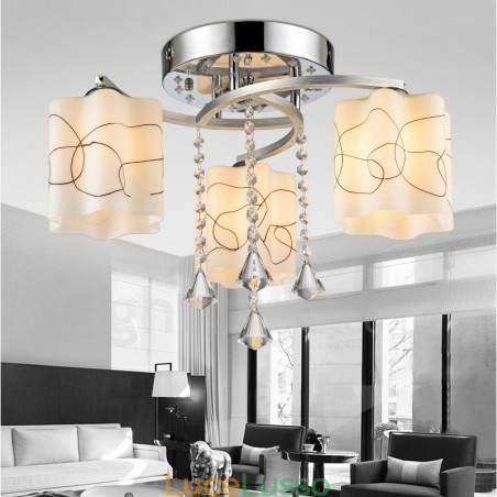 Lampadario moderno contemporaneo integrato a 3 luci Lampadario moderno contemporaneo integrato a 3 luci