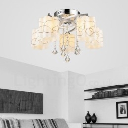 Lampadario moderno contemporaneo integrato a 5 luci