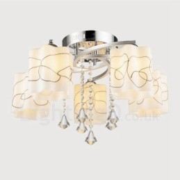 Lampadario moderno contemporaneo integrato a 5 luci