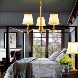 Lampadario in rame e metallo integrato Rustic Lodge a 3 luci