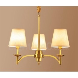 Lampadario in rame e metallo integrato Rustic Lodge a 3 luci