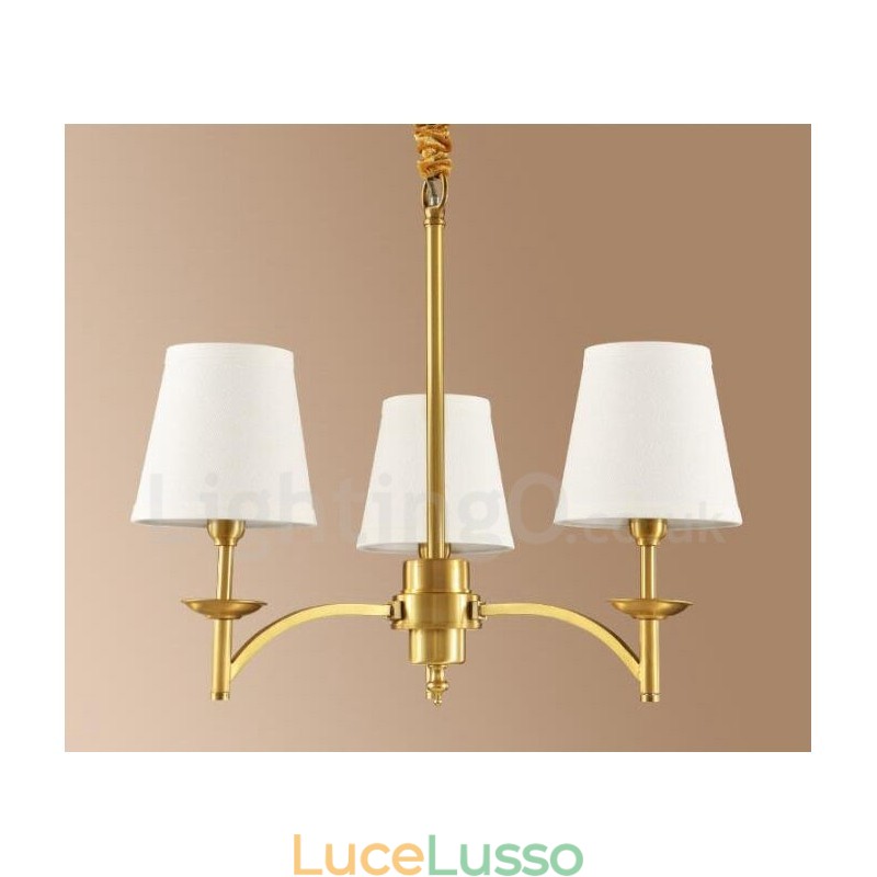 Lampadario in rame e metallo integrato Rustic Lodge a 3 luci